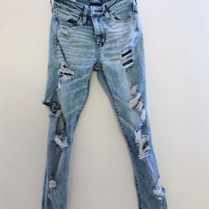high rise skinny jeans